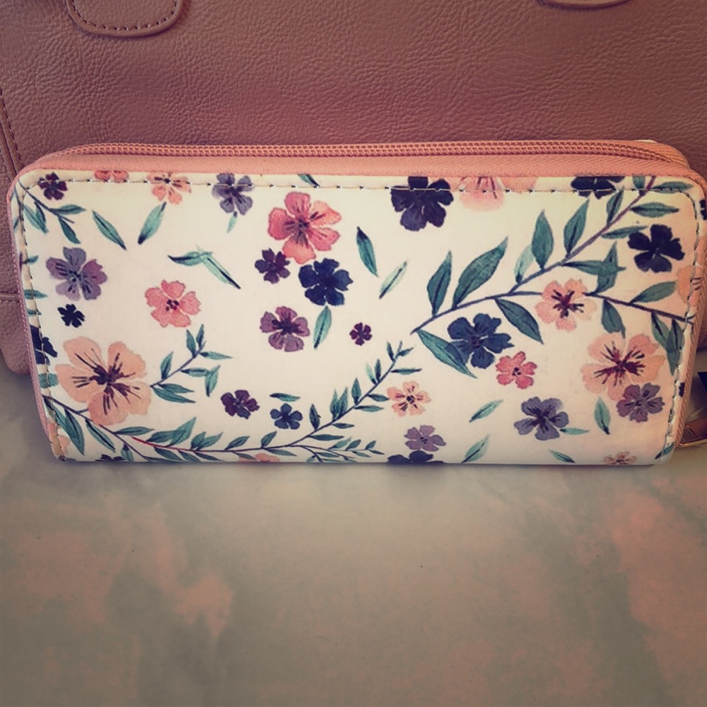 Blush Pink Floral Wallet